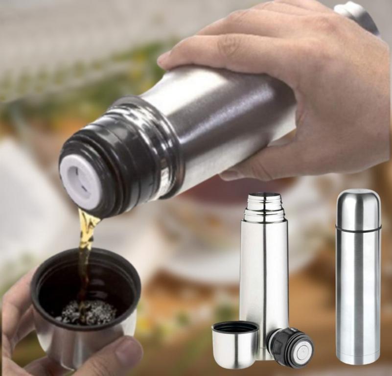 Garrafa Térmica Inox 500ml Para Água Café Chá Com Click Top na Amazon