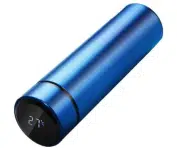 Garrafa Térmica Inox A Vácuo Termômetro Display Led 500 ML Azul na Amazon