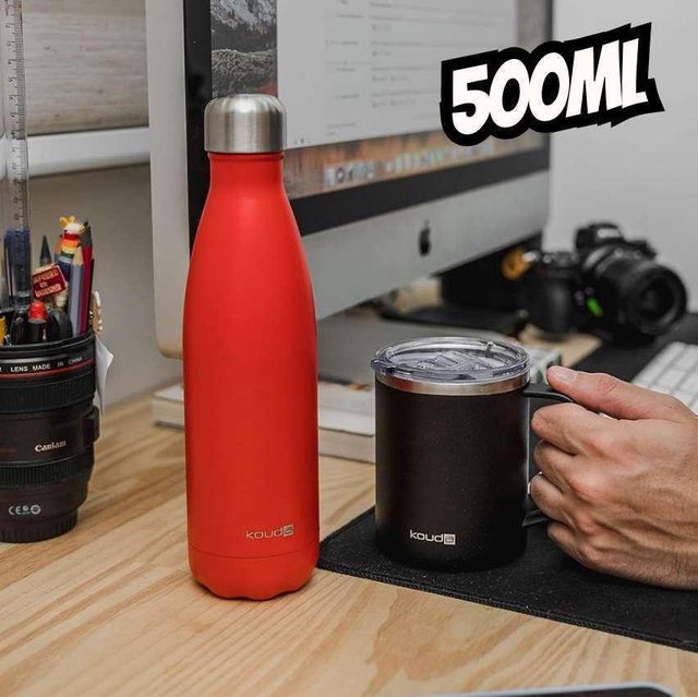 Garrafa Térmica Kouda 500ml Vermelha – Grey na Amazon