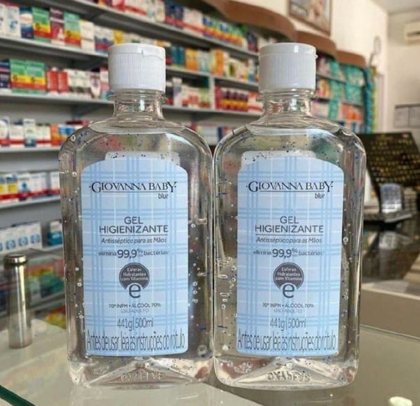 Gel Higienizante 70% Blue 500Ml, GIOVANNA BABY, Azul na Amazon