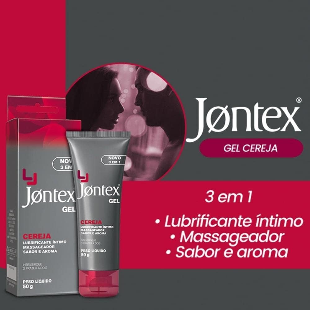Gel Lubrificante Íntimo Jontex Sabor Cereja 3 em 1 – 50g na Amazon