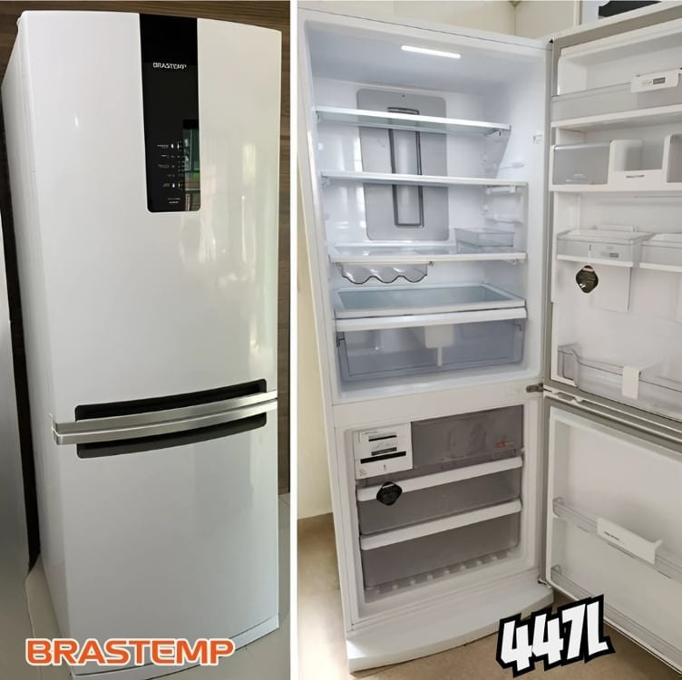 Geladeira Brastemp 447 Litros Frost Free Inverse Com Smart Flow E Fresh Box Branco Bre57fbana – 127v na Carrefour