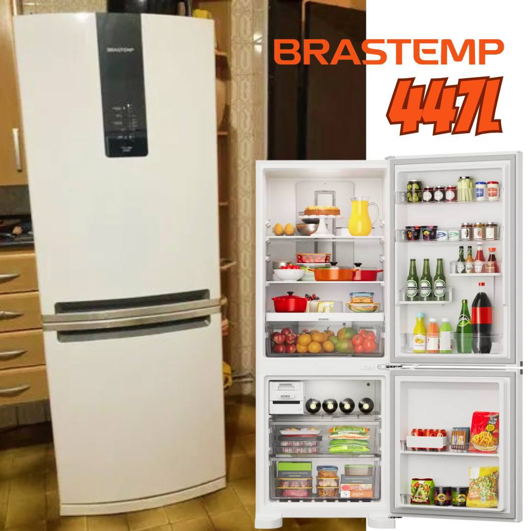 Geladeira Brastemp 447 Litros Frost Free Inverse com Smart Flow e Fresh Box Branco BRE57FBANA na Amazon