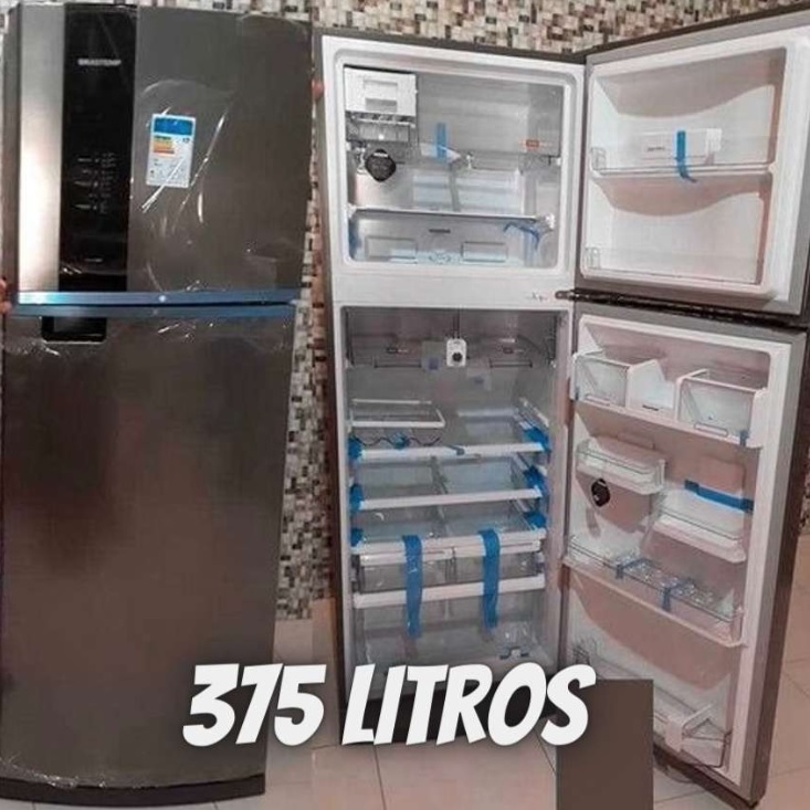 Geladeira Brastemp Frost Free Duplex 375 litros cor Inox com Espaço Adapt – BRM45JK na Brastemp