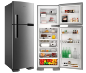 Geladeira Brastemp Frost Free Duplex 375L Inox – Compartimento Extrafrio Fresh Zone BRM44HK 110 na Magazine Luiza