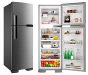 Geladeira Brastemp Frost Free Duplex 375L Inox – Compartimento Extrafrio Fresh Zone BRM44HK na Magazine Luiza