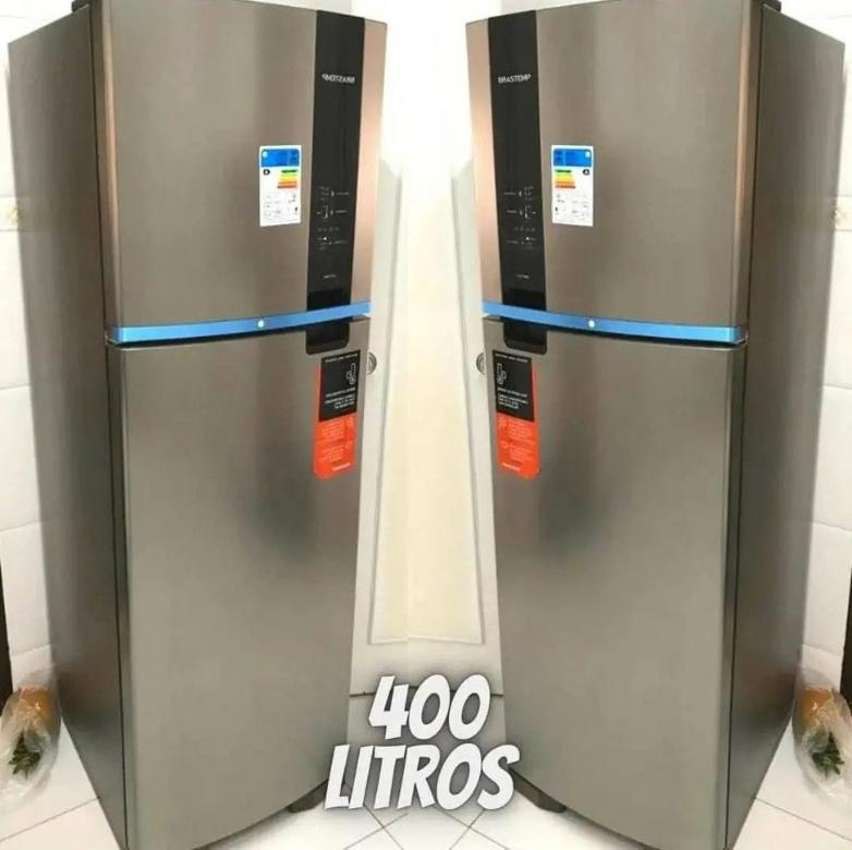 Geladeira Brastemp Frost Free Duplex 400 litros cor Inox com Freeze Control – BRM54JK na Magazine Luiza