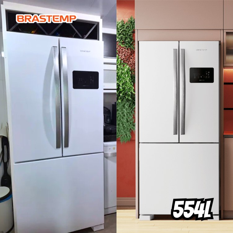 Geladeira Brastemp Frost Free French Door Branca 554L BRO85AB na Aliexpress