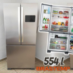 Geladeira Brastemp Frost Free Side Inverse 3 Portas A+++ 554 litros cor Inox – BRO85AK na Magazine Luiza