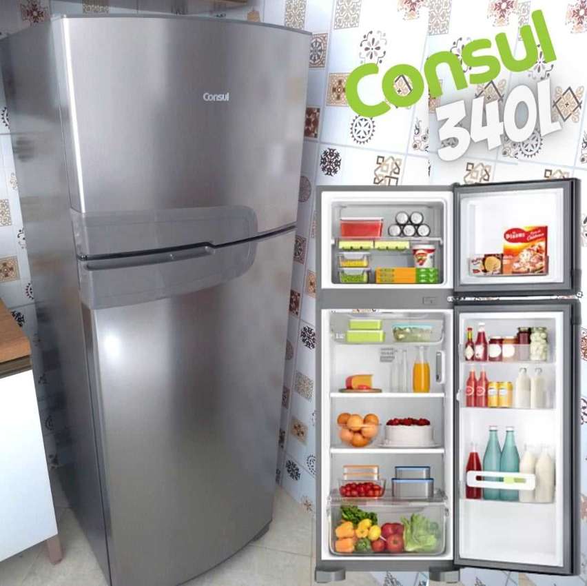 Geladeira Consul CRM39AK Frost Free Duplex com Prateleiras Altura Flex Evox – 340L na Extra