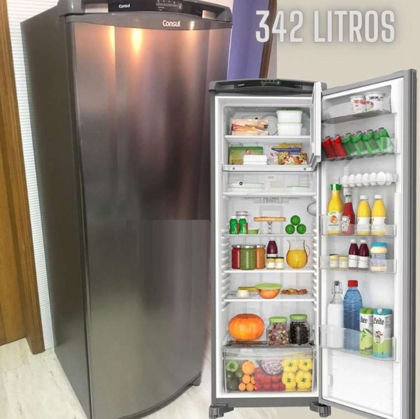 Geladeira Consul Frost Free 342 litros cor Inox com Gavetão Hortifruti – CRB39AK 220V na Amazon
