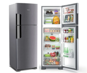 Geladeira Consul Frost Free Duplex 386 litros com Altura Flex cor Inox CRM44AK na Consul