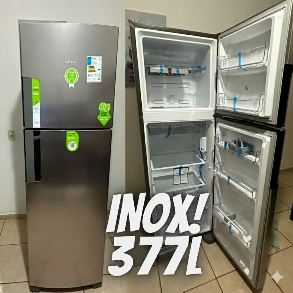 Geladeira Consul Frost Free Duplex 386 litros com Altura Flex cor Inox CRM44AK na Aliexpress