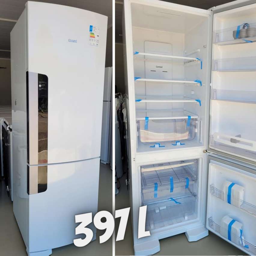 Geladeira Consul Frost Free Duplex 397 litros Branca com freezer embaixo – CRE44BB na Compra Certa