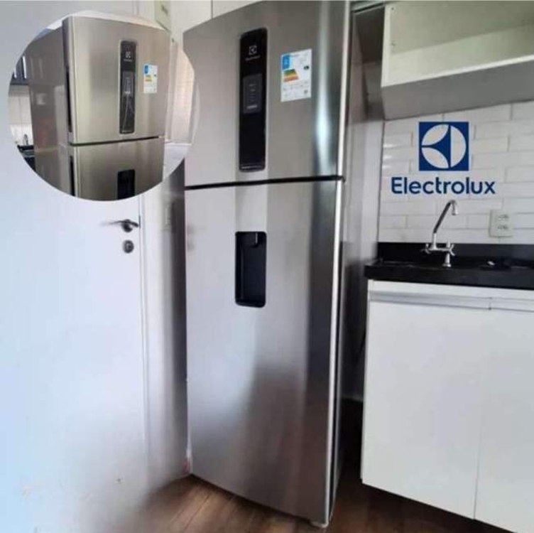 Geladeira Electrolux Frost Free Duplex Efficient com Autosense Inox Look 389L (IW43S) na Amazon