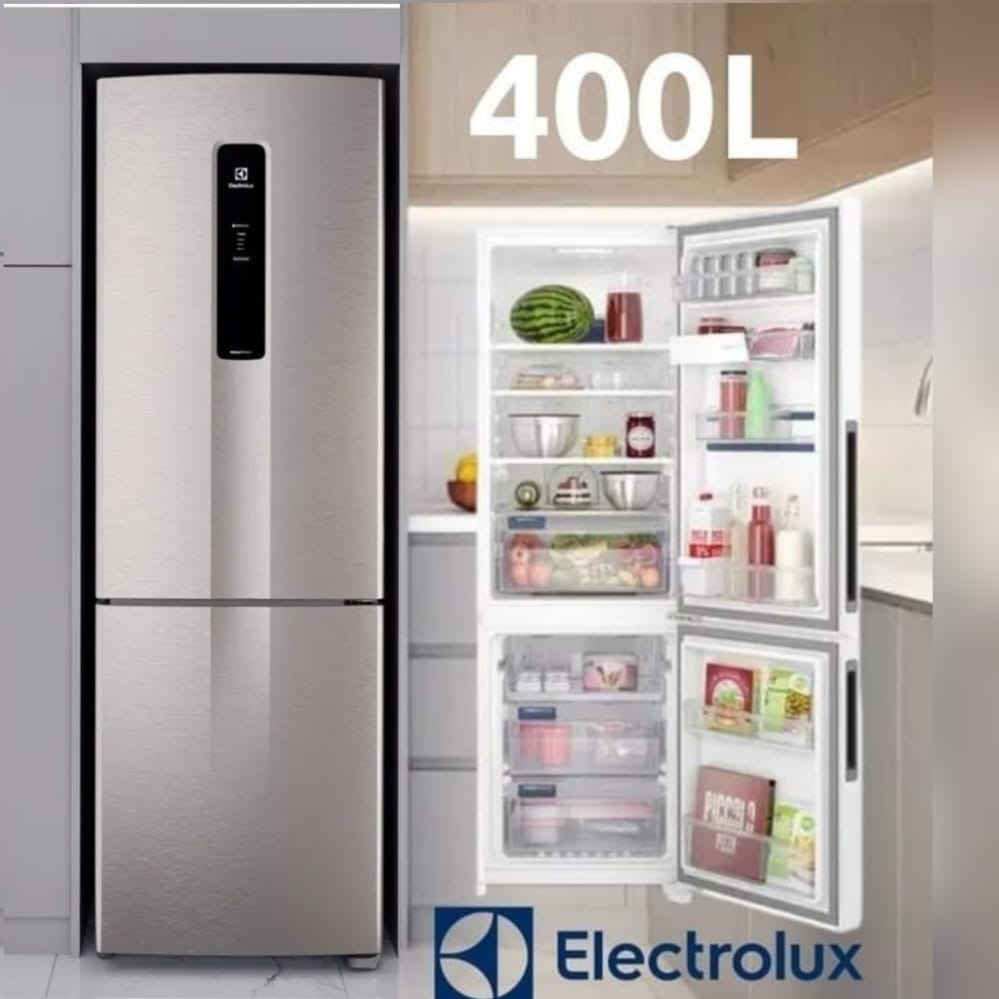 Geladeira Electrolux Frost Free Inverse 400L Bottom Freezer Efficient DB44S – 220V na Magazine Luiza