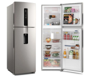 Geladeira Electrolux Frost Free Inverter 410L Água na Porta com AutoSense Duplex Inox Look (IW46S) na Amazon