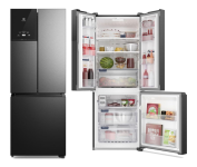 Geladeira Electrolux Frost Free Inverter 480L Efficient AutoSense 3 Portas Black Inox Look (IM7B) 127V na Amazon