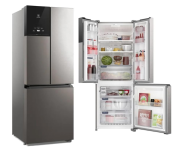 Geladeira Electrolux Frost Free Inverter 480L Efficient AutoSense 3 Portas Inox Look (IM7S) 127V na Amazon