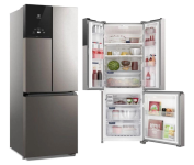 Geladeira Electrolux Frost Free Inverter 480L Efficient AutoSense 3 Portas Inox Look (IM7S) 220V na Amazon