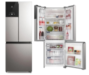 Geladeira Electrolux Frost Free Inverter 480L Efficient AutoSense 3 Portas Inox Look na Amazon