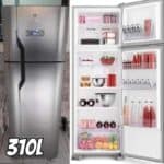 Geladeira frost free Electrolux TF39 inox com freezer 310L 127V na Mercado Livre