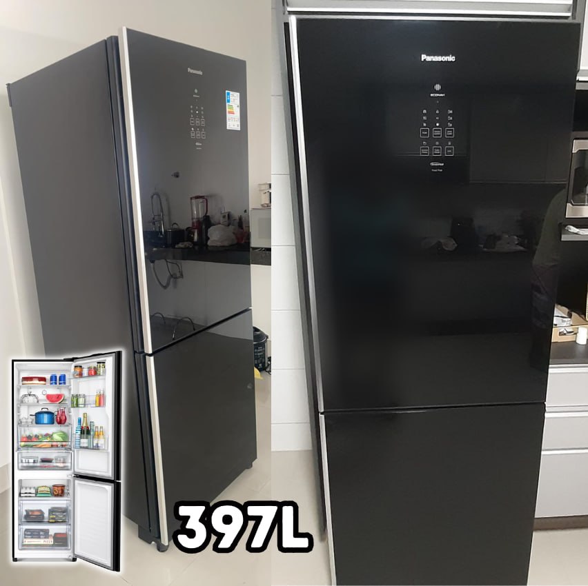 Geladeira Panasonic Bb41 Black Glass 397L na Amazon