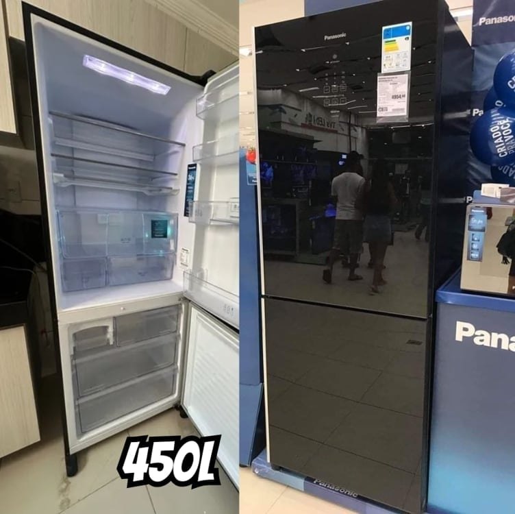 Geladeira Panasonic BB65 Black Glass Inverse Frost Free 450L Inverter A+++ – NR-BB65GVFB na Amazon