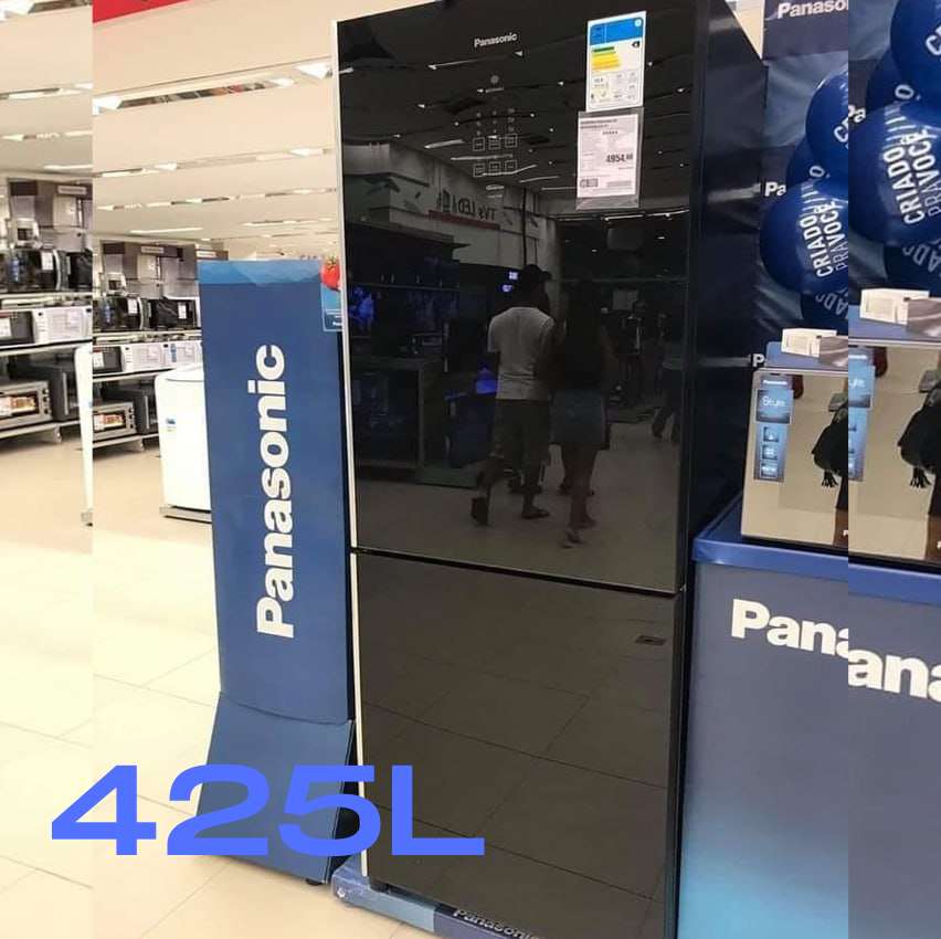 Geladeira Panasonic Frost Free 425L A+++ Black Glass – NR-BB53GV3B na Amazon