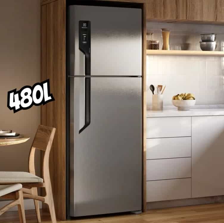 Geladeira/Refrigerador Electrolux Frost Free Duplex Inox Look 480L Efficient TF71S na Amazon