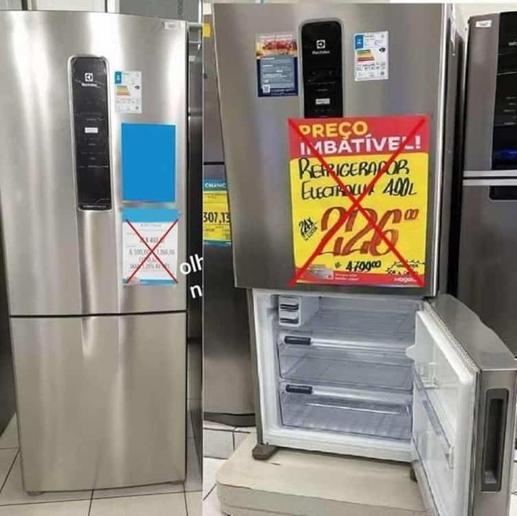 Geladeira/Refrigerador Electrolux Frost Free Inverse Inox Look 400L Efficient IB6S Bivolt na Amazon