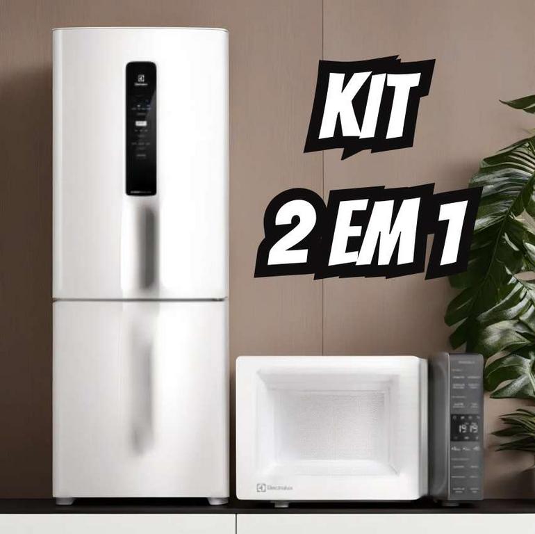 Geladeira/Refrigerador Electrolux Frost Free – 490L IB54 + Micro-ondas 23L Branco Efficient ME23B na Magazine Luiza
