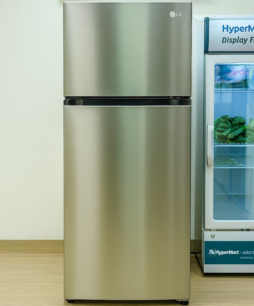 Geladeira/Refrigerador LG Frost Free Inox Duplex 375L GN-B372PFM na Aliexpress
