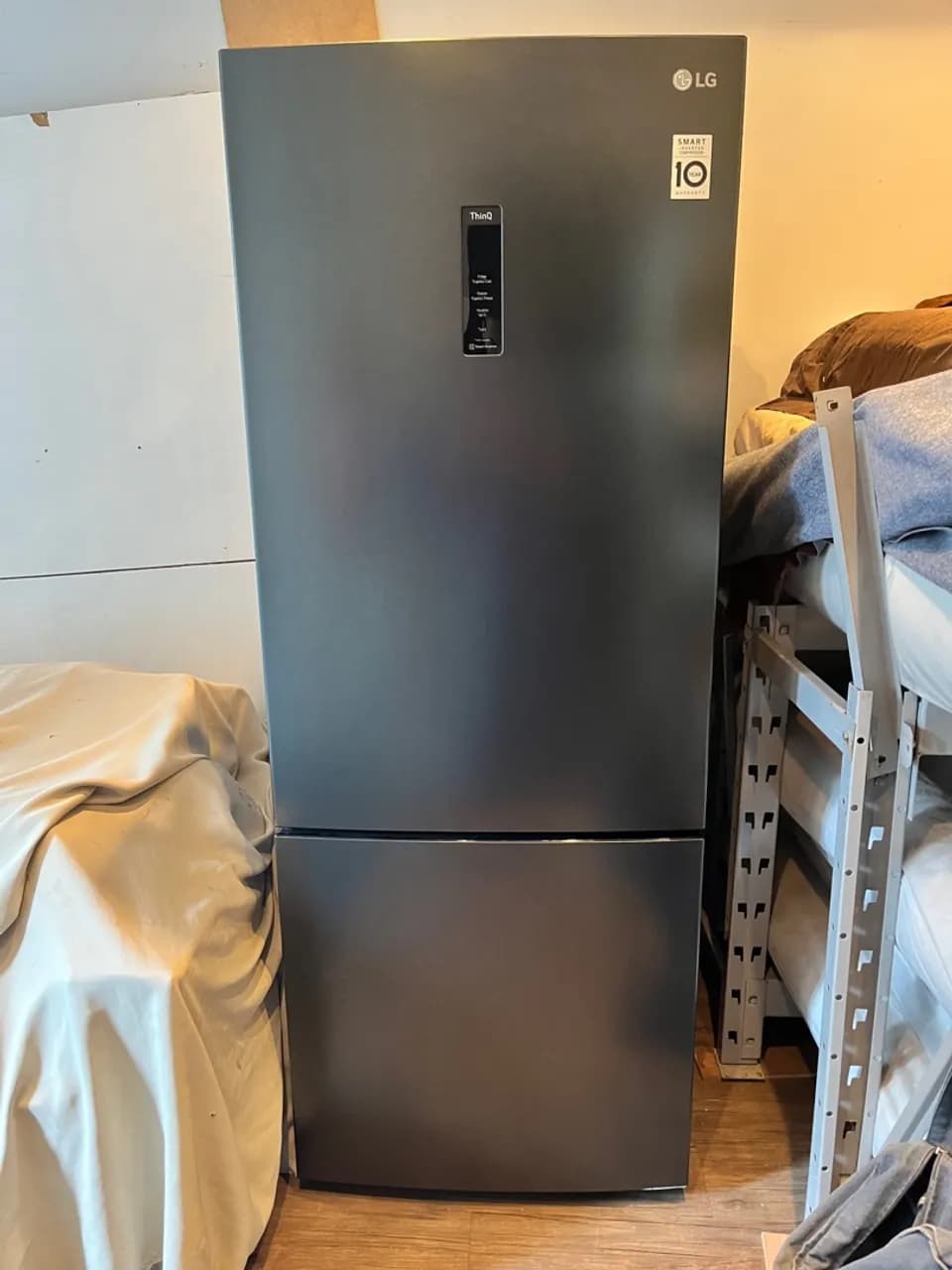 Geladeira/Refrigerador LG Frost Free Smart Preta – 451L Inox Look GC-B569NQLC.AMCFSBS na Aliexpress