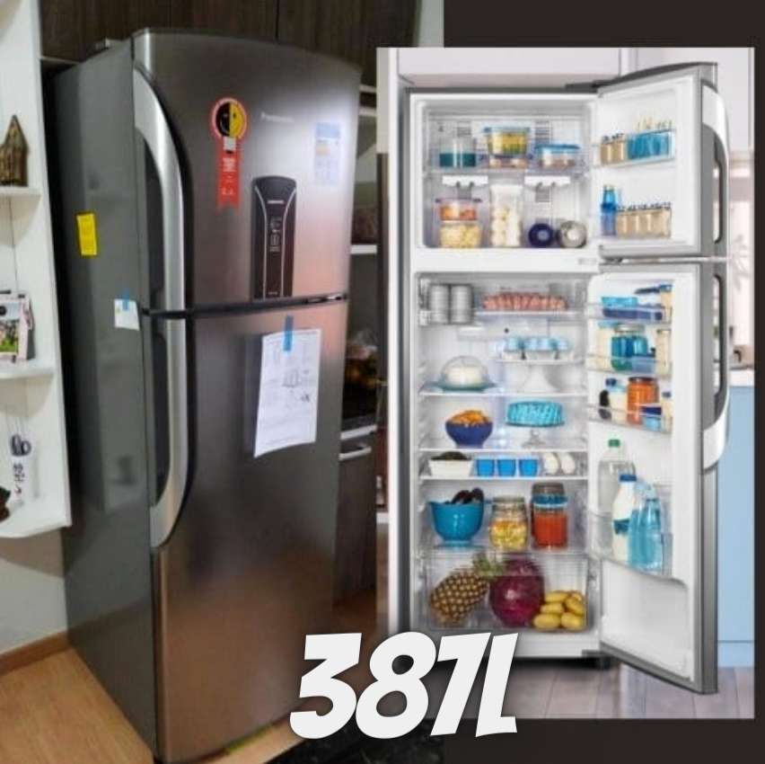 Geladeira/Refrigerador Panasonic Frost Free Duplex – Aço Escovado 387L Top Freezer BT41X na Magazine Luiza