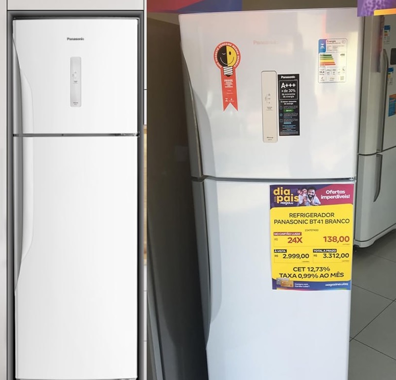 Geladeira/Refrigerador Panasonic Frost Free Duplex – Branca 387L Top Freezer NR-BT41PD1WA na Magazine Luiza