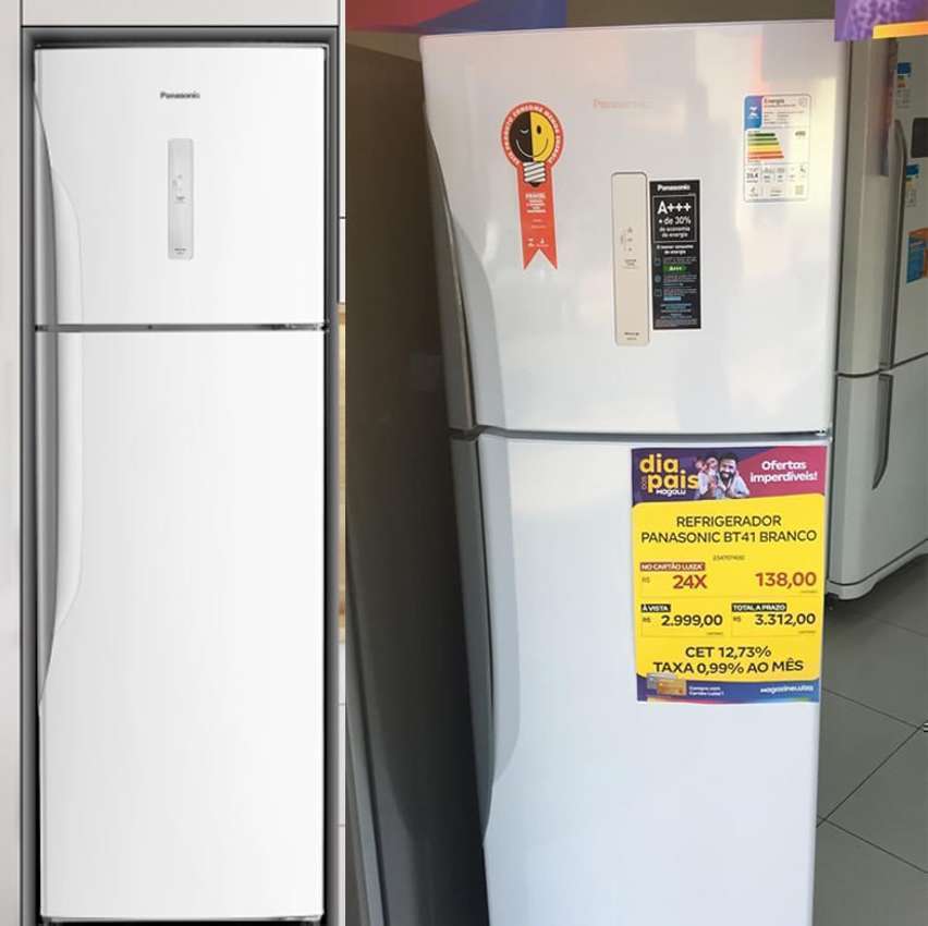Geladeira/Refrigerador Panasonic Frost Free Duplex – Branca 387L Top Freezer NR-BT41PD1WA na Aliexpress
