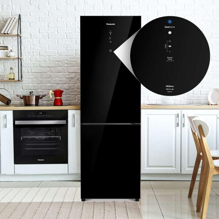 Geladeira/Refrigerador Panasonic Frost Free – Inverse Black Glass 397L NR-BB41GV1BA na Magazine Luiza