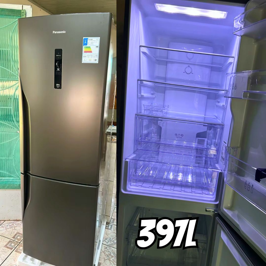 Geladeira/Refrigerador Panasonic Frost Free – Inverse Titânio 397L NR-BB41PV1TB na Aliexpress