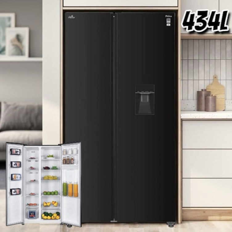 Geladeira/Refrigerador Philco Frost Free Side By Side Preto 434L PRF43A na Aliexpress