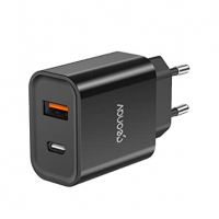 Geonav Carregador Universal Ultra Rápido Duo, 1 X USB-C Power Delivery 20W, 1 X USB Quick Charge 18W, CH20PDQCBK, Preto na Amazon