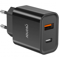 Geonav Carregador Universal Ultra Rápido Duo, 1 X USB-C Power Delivery 20W, 1 X USB Quick Charge 18W, CH20PDQCBK, Preto na Amazon