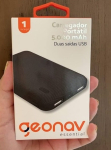 Geonav Power Bank, Carregador Portátil Universal 5.000mAh, 2 portas USB, Led Indicador de bateria, ES5KBK, Preto na Amazon