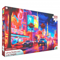 GGB Plast Quebra Cabeça Puzzle 500 Peças Uma Noite Em Las Vegas na Amazon