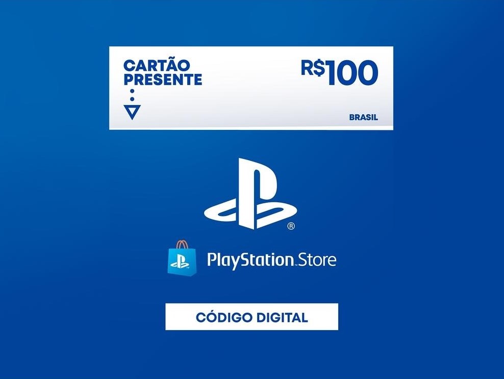 Gift Card PlayStation Store R$100 – Cartão Presente Digital [Exclusivo Brasil] na KaBuM!