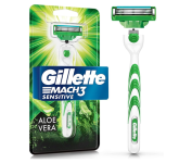 Gillette Aparelho De Barbear Mach3 Sensitive + 1 Carga na Amazon