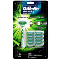 Gillette Aparelho De Barbear Mach3 Sensitive + 9 Cargas na Amazon