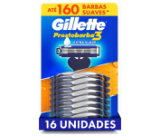 Gillette Aparelho de Barbear Prestobarba3, Barbear Rente Extra Suave, 16 Uds na Amazon