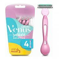 Gillette Aparelho De Depilar Venus Suave Sensitive 4 Unidades na Amazon