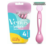 Gillette Aparelho De Depilar Venus Suave Sensitive 4 Unidades na Amazon